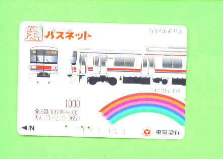 JAPAN - Orange Picture Rail Ticket/Train As Scan - Monde