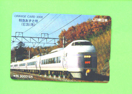 JAPAN - Orange Picture Rail Ticket/Train As Scan - Welt