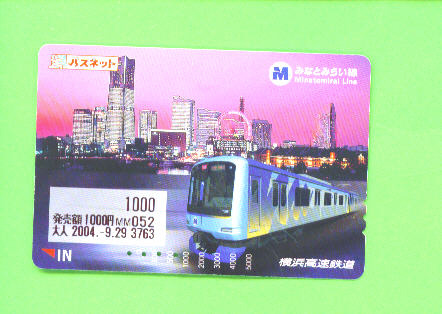 JAPAN - Orange Picture Rail Ticket/Train As Scan - Welt