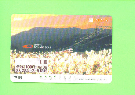 JAPAN - Orange Picture Rail Ticket/Train As Scan - Monde