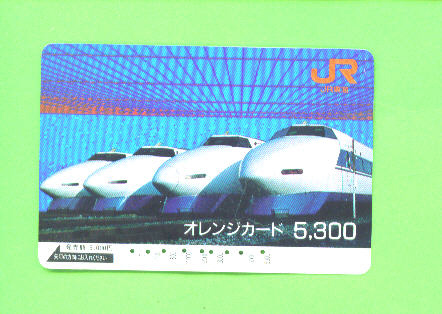 JAPAN - Orange Picture Rail Ticket/Train As Scan - Wereld