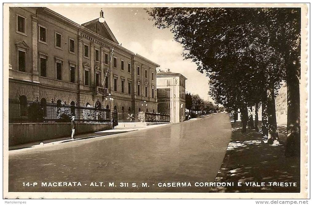 14 - P    MACERATA  -  CASERMA CORRIDONI E VIALE TRIESTE - Macerata