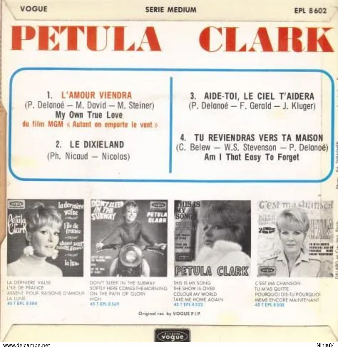 EP 45 RPM (7")  Petula Clark  "  L'amour Viendra  " - Autres - Musique Française