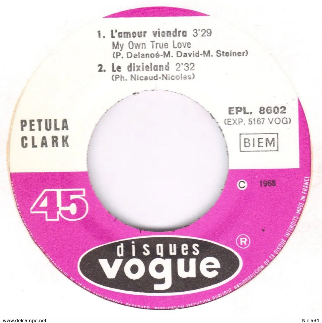 EP 45 RPM (7")  Petula Clark  "  L'amour Viendra  " - Other - French Music