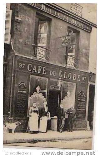 Paris... Café Du Globe 97 Rue .???...Ets Jacqueminot...Au Roi De La Bière - Cafés, Hotels, Restaurants