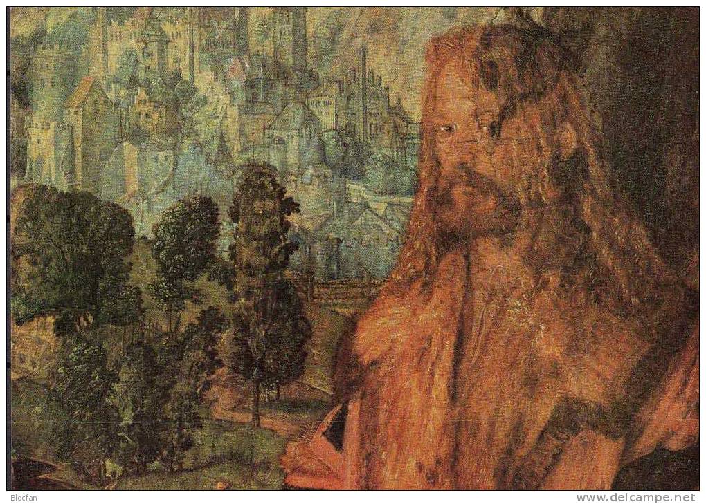 Postfrisch Mit Dürer-Signum Maler 1971Nationalgalerie Prag Bund PSo3/05 ** 1€ Dürers Rosenkranzfest Postcard Of Germany - Schilderijen