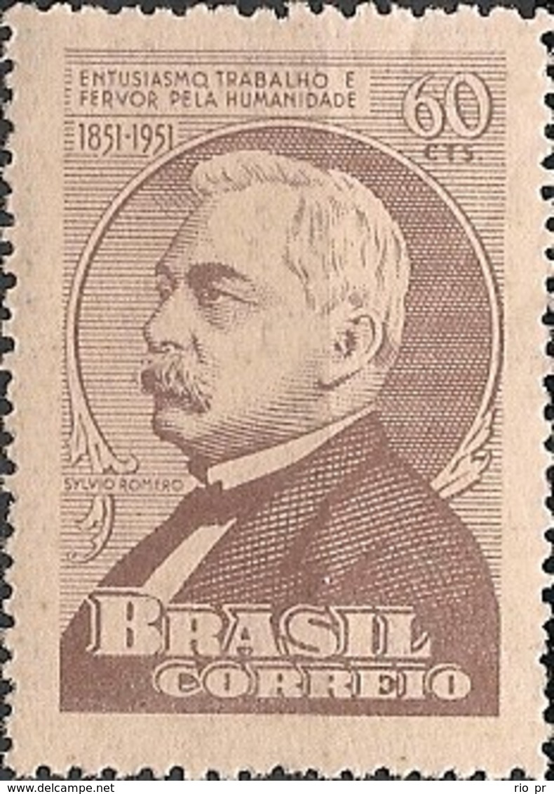 BRAZIL - BIRTH CENTENARY OF SYLVIO ROMERO (1851-1914), POET AND AUTHOR 1951 - MNH - Ungebraucht