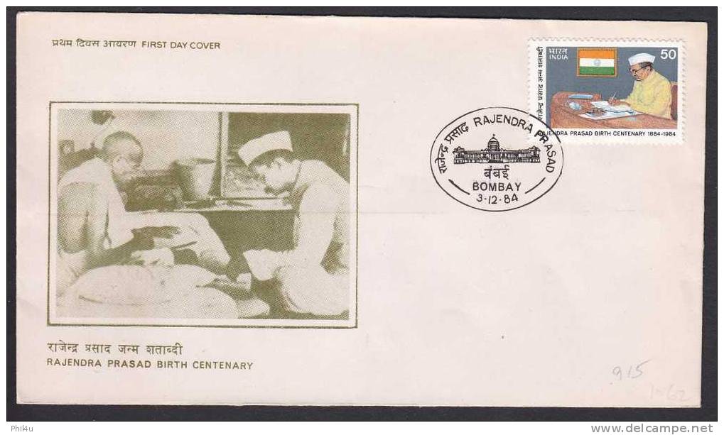 India Gandhi With Rajaji And Dr. Rajendra Prasad Stamps Cancel First Day Cover - Mahatma Gandhi