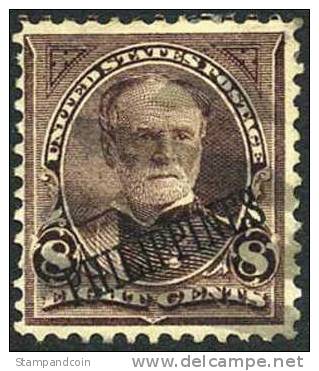 US Philippines #222 Used 8c Overprint From 1901 - Filippijnen