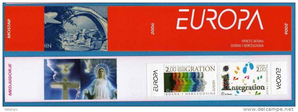 2006  EUROPA INTEGRATIONE BOSNIA ERZEGOVINA MOSTAR MEDJUGORJE MADONNA NEVER HINGED - 2006