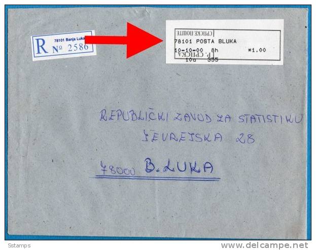 25-U  BOSNIA ERZEGOVINA SERBISCHE REPUBLIK  ERROR PRINTING  RRR VIGNETA CARTA MAT - Fehldrucke