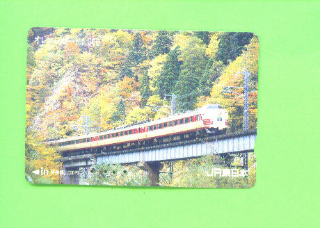 JAPAN - Orange Picture Rail Ticket/Train As Scan - Wereld