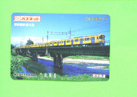 JAPAN - Orange Picture Rail Ticket/Train As Scan - World