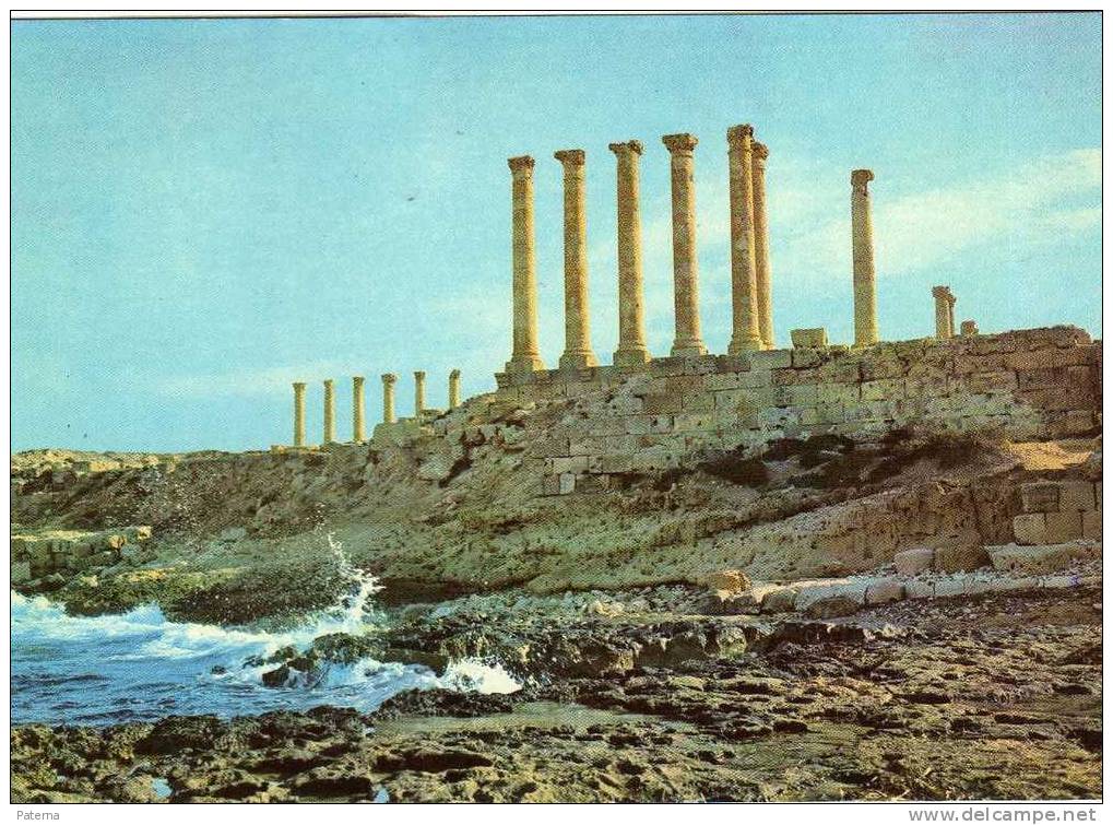 Postal, RUINAS ROMANAS , Vista Desde El Mar,  Arqueología, ( Libia), Post Card, Postkarte - Otros & Sin Clasificación