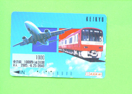 JAPAN - Orange Picture Rail Ticket/Train As Scan - Mondo