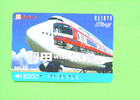 JAPAN - Orange Picture Rail Ticket/Train As Scan - Monde