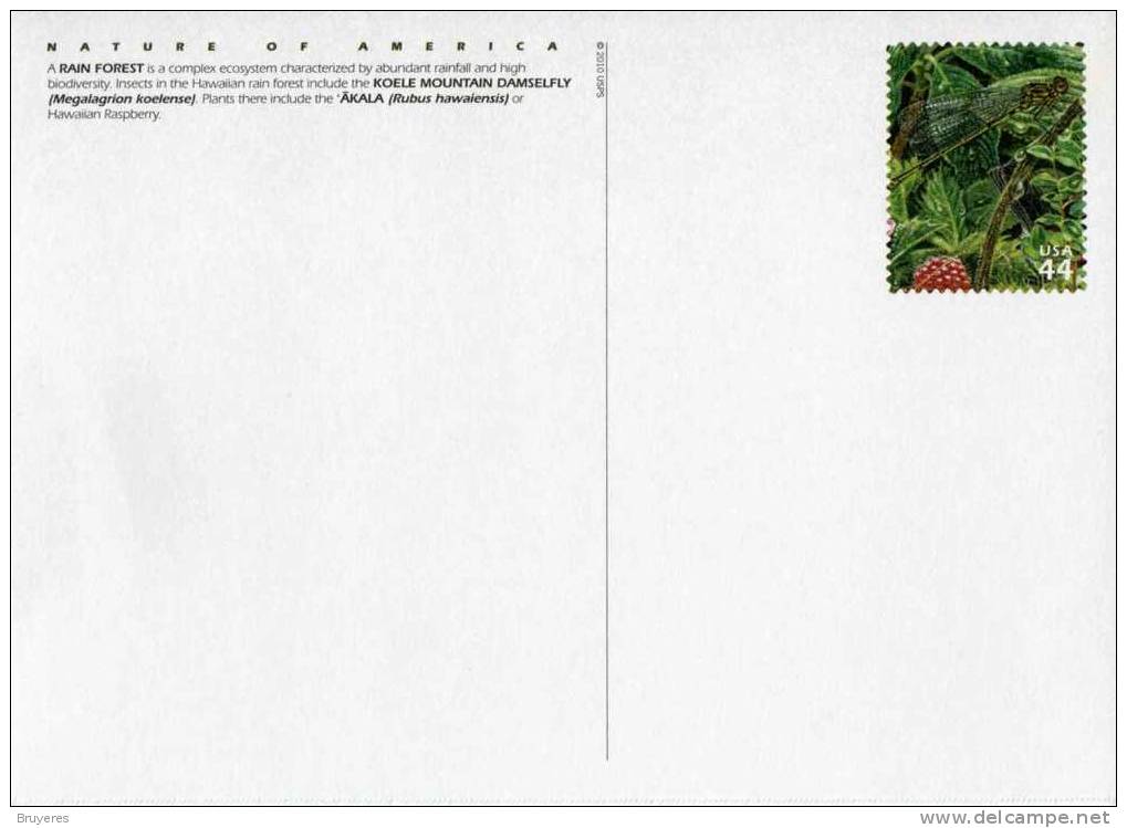 Entier Postal De 2010 Sur Carte Postale Avec  Timbre Et Illust. "Hawaiian Forest " - 2001-10