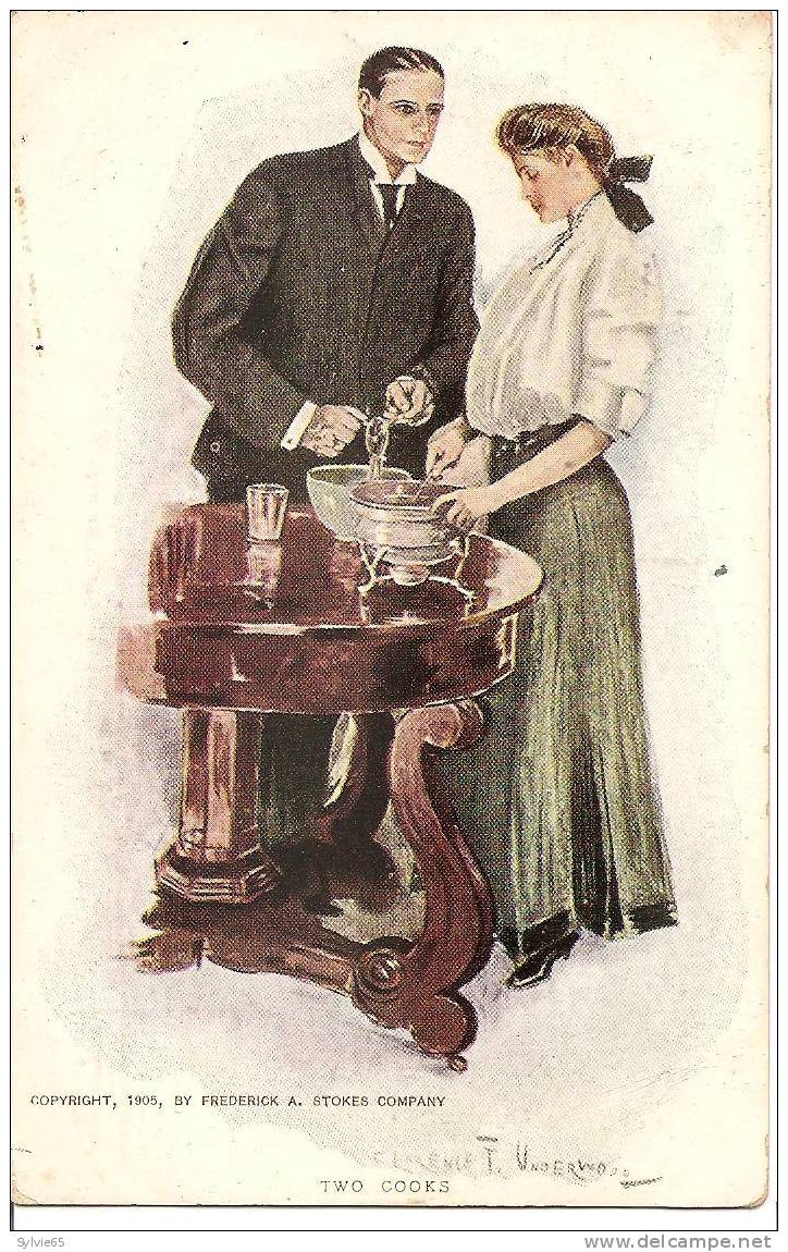 CPA ILLUSTRATEUR-CLARENCE F.UNDERWOOD-two Cooks - Underwood, Clarence F.