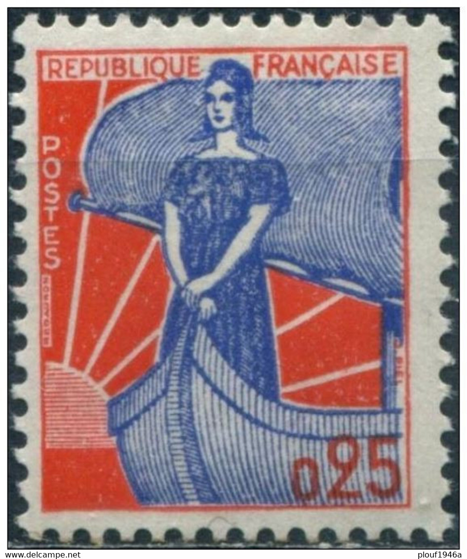 Pays : 189,07 (France : 5e République)  Yvert Et Tellier N° : 1234 (**) - 1959-1960 Maríanne à La Nef