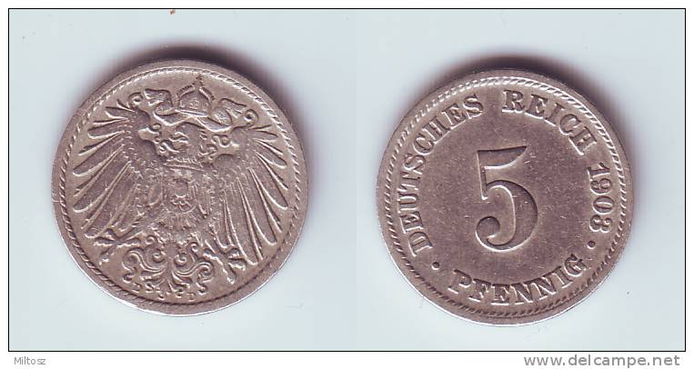 Germany 5 Pfennig 1903 D - 5 Pfennig