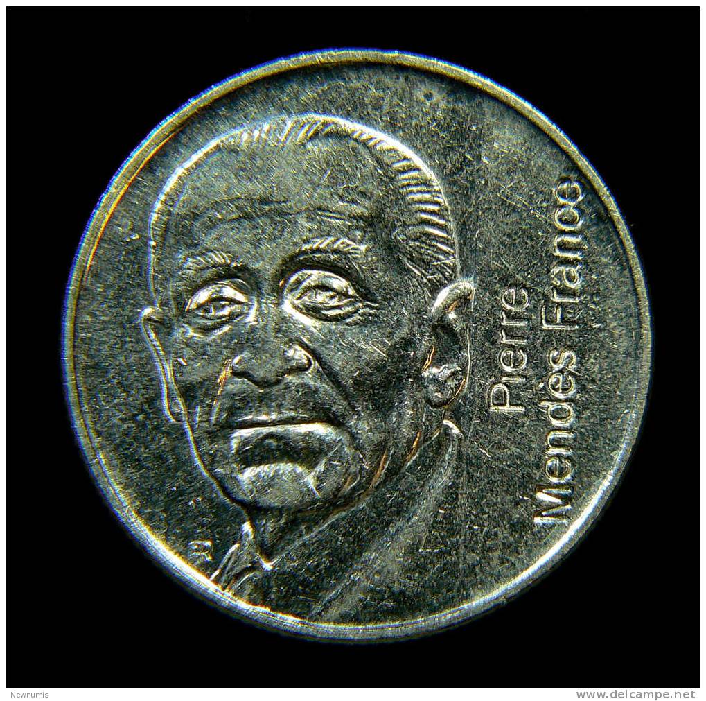 FRANCE 5 FRANCS PIERRE MENDES 1992 - Gedenkmünzen
