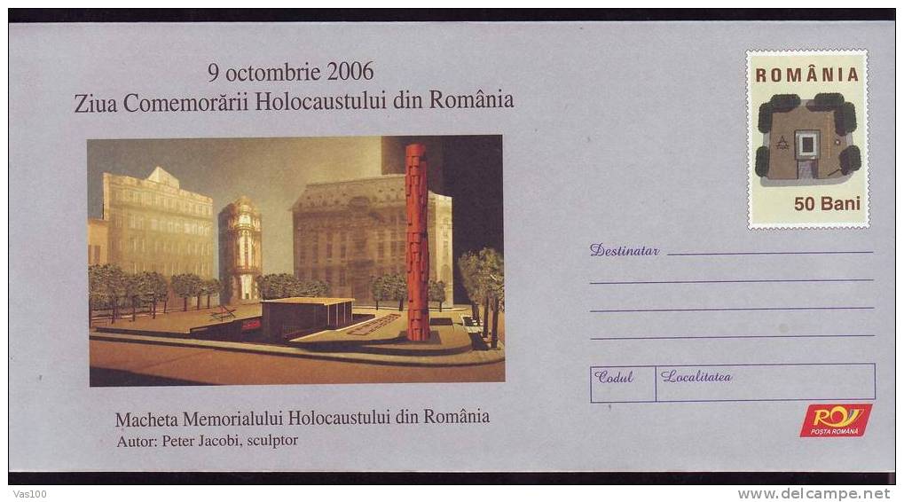 Romania 2006 Judaica,enteire Postal  HOLOCAUST DAY. - Mosquées & Synagogues