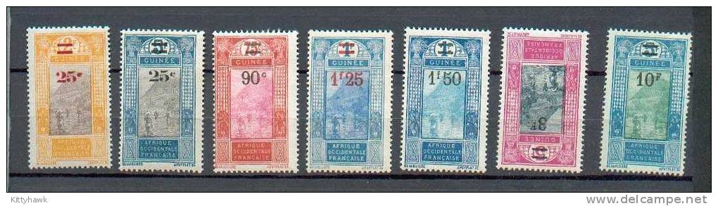 GUI 179 - YT 99 à 103*/104 * Adhérence Noire Au Verso/105* - Unused Stamps