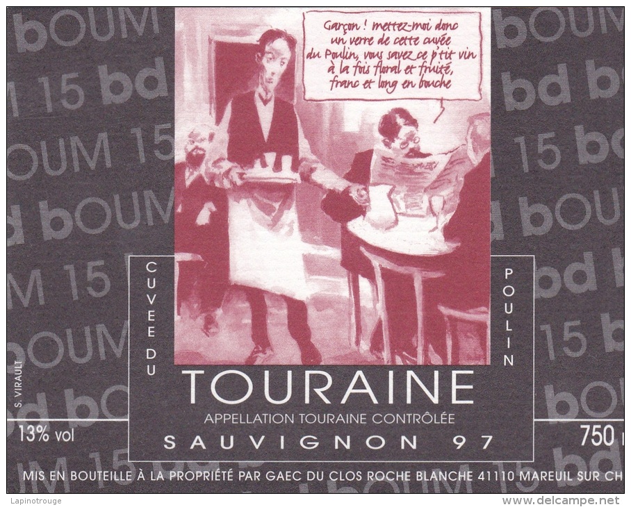 Etiquette Vin RABATE Pascal Festival Bd Blois 1997 (Sauvignon 97) - Art De La Table