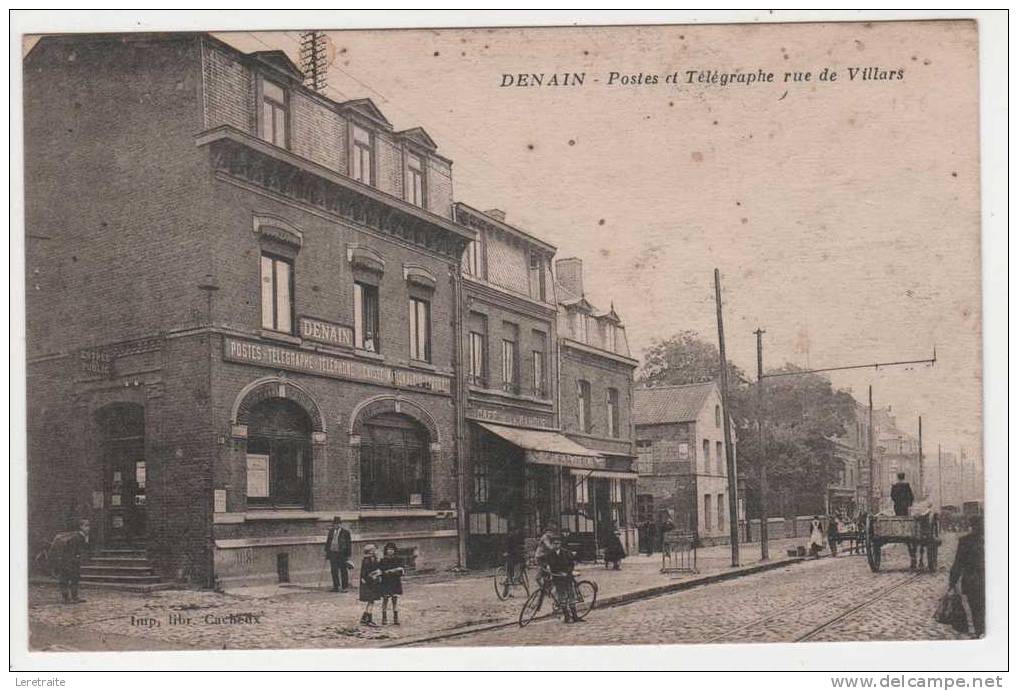 Denain - Postes Et Telégraphe Rue De Villars - Denain