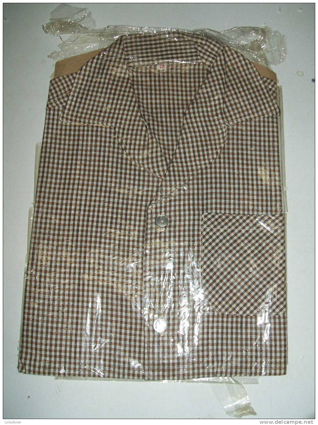 Ancienne CHEMISETTE Chemise Vintage GARCON Enfant T 28 - 60 / 70's - Neuve - 1940-1970