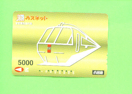 JAPAN - Orange Picture Rail Ticket/Train As Scan - Wereld