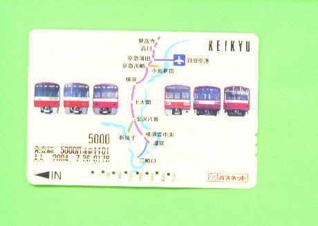 JAPAN - Orange Picture Rail Ticket/Train As Scan - Monde