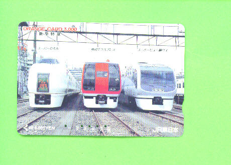 JAPAN - Orange Picture Rail Ticket/Train As Scan- - Mundo