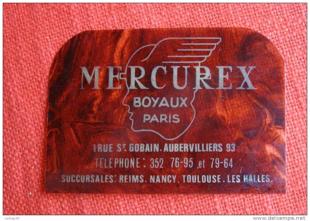 1 Plaque Racloir Mercurex Boyaux Paris - Other & Unclassified