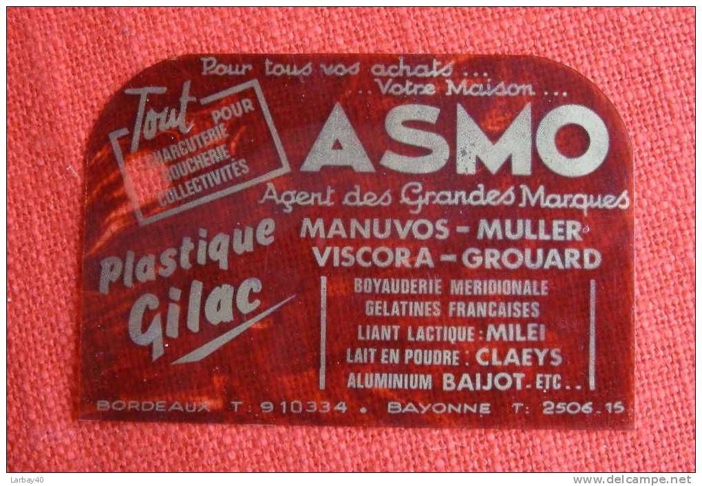 1 Plaque Racloir Asmo Plastique Gilac - Autres & Non Classés