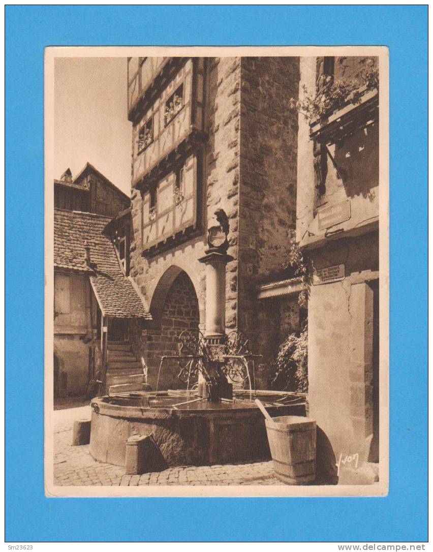 Riquewihr (AA194) Fontaine De La Suine - Werbekarte Lansýl-Gelée - Format 15 X 11,5 Cm - Grossbrief 1,50 Euro - - Riquewihr