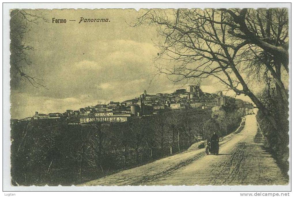 Cartolina - FERMO - PANORAMA - ANIMATA -  MARCHE - Fermo