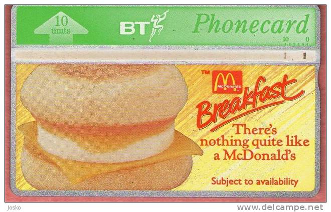 McDonald`s - Breakfast  ( England - Very Rare Card ) McDonalds Mac Donald`s Mc Donalds Food Alimentation Alimente Foods - Alimentación