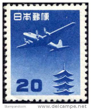 Japan C26 SUPERB Mint Hinged 20y Airmail From 1952 - Airmail