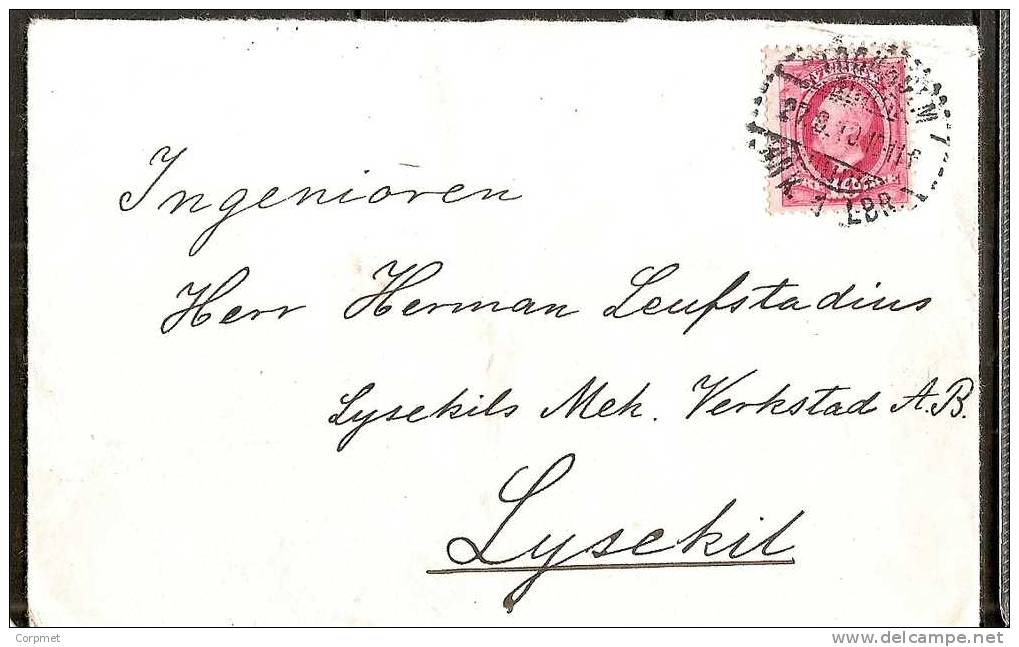 SWEDEN - VF 1910 COVER To LYSEKIL (reception At Back) - Covers & Documents