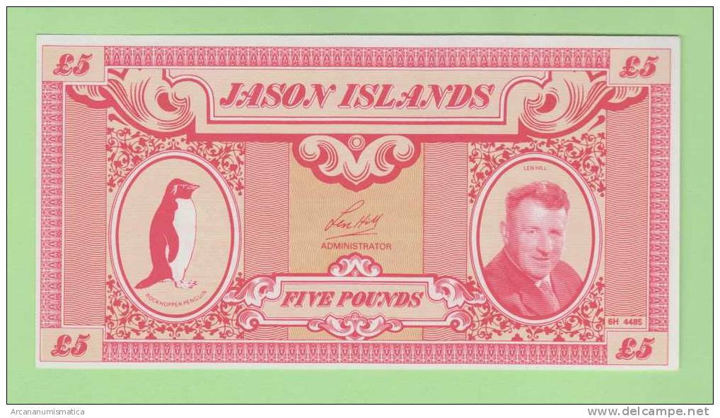 JASON  ISLANDS  5  POUNDS  1.979   PLANCHA/SC/UNC   ¡¡¡MUY RARO!!!  DL-9613 - Autres - Océanie