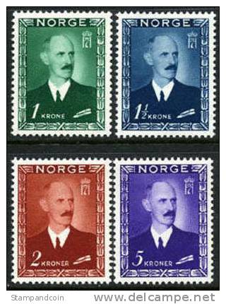 Norway #275-78 XF Mint Hinged Haakon VII Set From 1946 - Unused Stamps