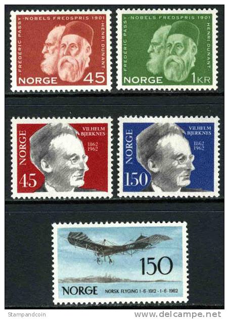 Norway #401-05 XF Mint Hinged Sets & Single From 1961-62 - Neufs