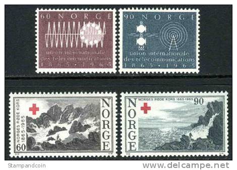 Norway #471-74 XF Mint Hinged 2 Sets From 1965 - Neufs