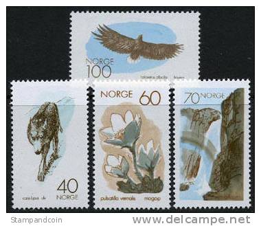 Norway #551-54 XF Mint Hinged Nature Conservation Set From 1970 - Ongebruikt