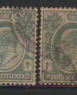 Malaya Straits Settlements, Edward 1c 3 Diff., Green. As Scan - Straits Settlements