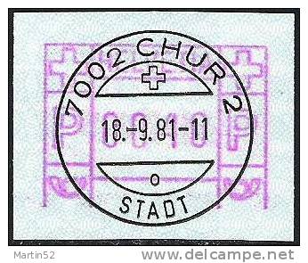 Schweiz Suisse FRAMA 1981: Zumstein 4 Michel 3.3a Voll-o Frühdatum ABART Rand Unten Fehlt Variété Borde Au Bas Manquant) - Postage Meters