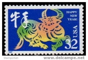 1997 USA Chinese New Year Zodiac Stamp - Ox Cow #3120 - Año Nuevo Chino