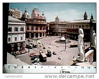 GENOVA PIAZZA DE FERRARI FILOBUS AUTO CAMION V1962 CU18027 - Genova (Genoa)