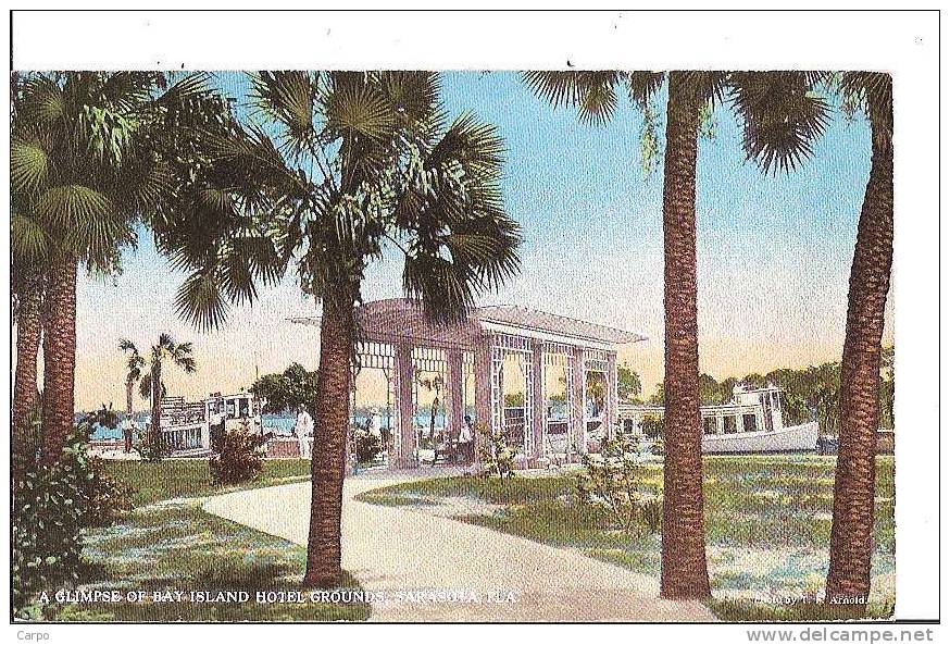 FLORIDA (FL). - A Glimpse Of Bay Island Hotel Grounds, SARASOTA. - Sarasota